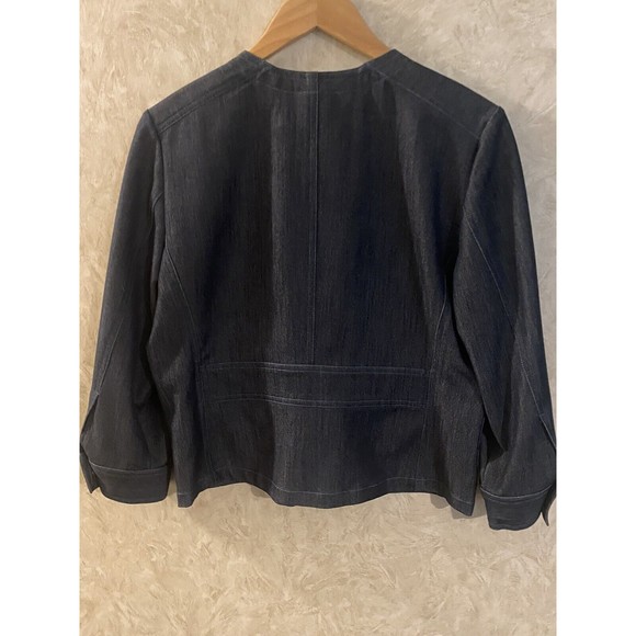 Ruby Rd Women's Denim Blazer / Jacket snap up size 10 - Picture 5 of 6